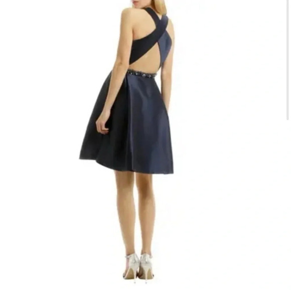 Monique Lhuillier ML We Belong Together Dress Blue Size 0 - Picture 3 of 15